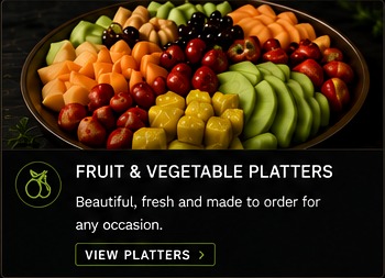 Fresh fruit and vegetable platter
